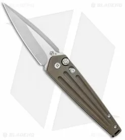Medford Knife & Tool Medford Nosferatu Automatic Knife Bronze Titanium (3.5" Satin)
