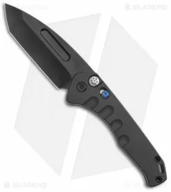 Medford Knife & Tool Medford Praetorian Swift Automatic Knife Black Aluminum (3.3" PVD)