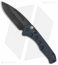 Medford Knife & Tool Medford + Blade HQ Praetorian Swift Auto Blue Aluminum Drop Point (3.3" PVD)