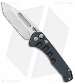 Medford Knife & Tool Medford Praetorian Swift Automatic Knife Blue Aluminum (3.3" Tumbled)