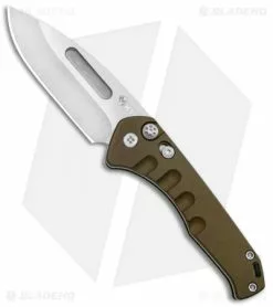 Medford Knife & Tool Medford + Blade HQ Praetorian Swift Auto Yellow/Gold Aluminum (3.3" Tumbled)