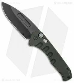 Medford Knife & Tool Medford Praetorian Swift Automatic Knife Green Aluminum Drop Point (3.3" DLC)