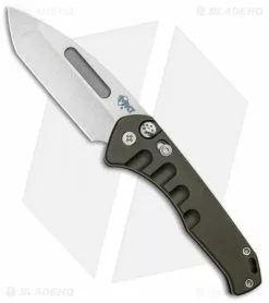 Medford Knife & Tool Medford Praetorian Swift Automatic Knife Green Aluminum (3.3" Tumbled)