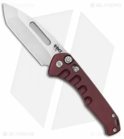 Medford Knife & Tool Medford Praetorian Swift Automatic Knife Red Aluminum (3.3" Tumbled)