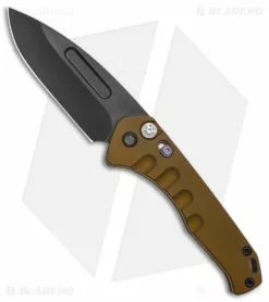 Medford Knife & Tool Medford Praetorian Swift Automatic Knife Yellow Aluminum Drop Point (3.3" PVD)