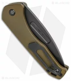 Medford Knife & Tool Medford Praetorian Swift Automatic Knife Yellow Aluminum (3.3" PVD) -Avokelavavat Sales Store Medford Praetorian Swift Auto Yellow PVD Tanto BHQ 105367 jr side