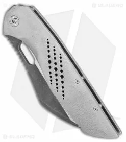 Merriken Knives Mavik Frame Lock Knife OP Titanium (4.5" Two-Tone Acid Wash) -Avokelavavat Sales Store Merriken Knives Mavik OP titanium twotone acid wash BHQ 68378 er spine