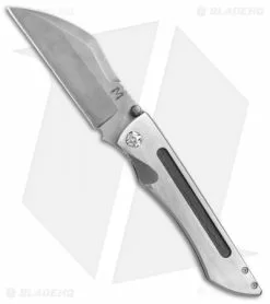 Merriken Knives Merk Frame Lock Knife Ti/Blackwood CF (3.875" Acid Stonewash)