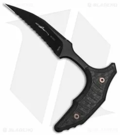 Microtech BEE S/E Wharncliffe Double Push Daggers Carbon Fiber (2.5" DLC Serr) -Avokelavavat Sales Store Microtech BEE SE Wharncliffe Double Push Daggers Carbon Fiber 2in DLC Serr BHQ 149053 td 1