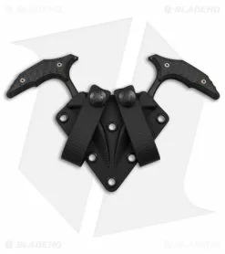 Microtech BEE S/E Wharncliffe Double Push Daggers Carbon Fiber (2.5" DLC Serr) -Avokelavavat Sales Store Microtech BEE SE Wharncliffe Double Push Daggers Carbon Fiber 2in DLC Serr BHQ 149053 td sheath