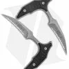 Microtech BEE S/E Wharncliffe Double Push Daggers Black G-10 (2.5" AP Full Serr)