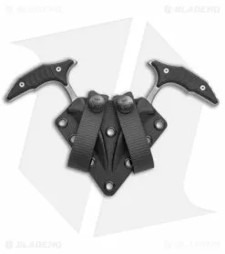 Microtech BEE S/E Wharncliffe Double Push Daggers Black G-10 (2.5" AP Full Serr) -Avokelavavat Sales Store Microtech BEE SS FS Double Push Daggers AP Black G 10 Full Serr BHQ 141921 jr sheath