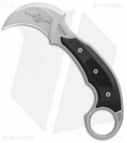 Bastinelli Creations, Microtech Microtech Bastinelli Iconic Left-Hand Karambit Fixed Blade (Stonewash) 118-10L