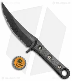 Microtech Borka SBK Fixed Blade Knife Carbon Fiber (5" Black Full Serr) 200-1DLC -Avokelavavat Sales Store Microtech Borka SBK CF Black Full Serr 200 3DLC BHQ 76135 jr bottlecap