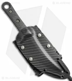 Microtech Borka SBK Fixed Blade Knife Carbon Fiber (5" Black Full Serr) 200-1DLC -Avokelavavat Sales Store Microtech Borka SBK CF Black Full Serr 200 3DLC BHQ 76135 jr sheath