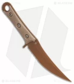 Microtech Borka SBK Fixed Blade Knife Tan G-10 (5" Tan Serr) 200-2PVDTN -Avokelavavat Sales Store Microtech Borka SBK tan G10 tan serr BHQ 74306 er side