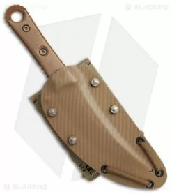 Microtech Borka SBK Fixed Blade Knife Tan G-10 (5" Tan Serr) 200-2PVDTN -Avokelavavat Sales Store Microtech Borka SBK tan G10 tan serr BHQ 74306 er spine