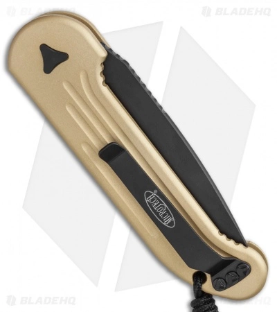 Microtech LUDT Automatic Knife Champagne Gold (3.4" Black) 5 Microtech LUDT Automatic Knife Champagne Gold (3.4" Black) - Image 3