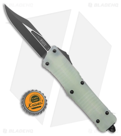 Microtech Combat Troodon Bowie OTF Knife Jade Green (3.8" Black) 6 Microtech Combat Troodon Bowie OTF Knife Jade Green (3.8" Black) - Image 4