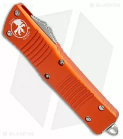 Microtech Combat Troodon D/E OTF Automatic Knife Orange (3.8" Stonewash) -Avokelavavat Sales Store Microtech Combat Troodon DE Auto Orange SW BHQ 98053 jr spine