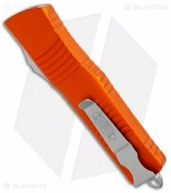 Microtech Combat Troodon OTF D/E Automatic Knife Orange (3.8" Satin) -Avokelavavat Sales Store Microtech Combat Troodon OTF DE Auto Orange Satin 142 4OR BHQ 98084 jr side