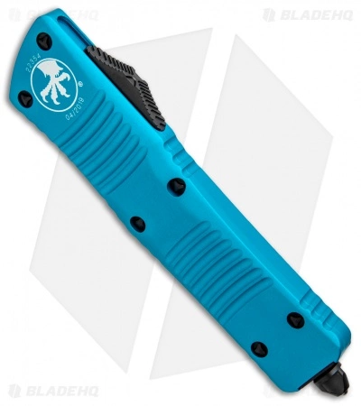 Microtech Combat Troodon S/E OTF Automatic Knife Turquoise (3.8" Black) 4 Microtech Combat Troodon S/E OTF Automatic Knife Turquoise (3.8" Black) - Image 2
