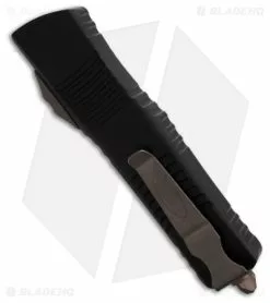 Microtech Combat Troodon S/E OTF Knife Black (3.8" Bronzed Apocalyptic) 143-13AP -Avokelavavat Sales Store Microtech Combat Troodon SE OTF Knife Black 3.8in Bronzed Apocalyptic BHQ 181709 hd side