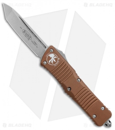 Microtech Combat Troodon Tanto Automatic OTF Knife Tan (3.8" Stonewash) 144-10TA 3 Microtech Combat Troodon Tanto Automatic OTF Knife Tan (3.8" Stonewash) 144-10TA