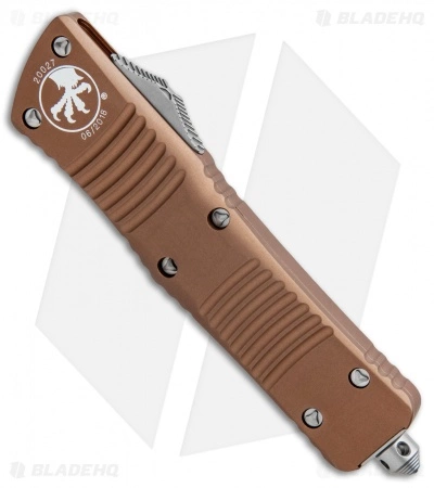 Microtech Combat Troodon Tanto Automatic OTF Knife Tan (3.8" Stonewash) 144-10TA 4 Microtech Combat Troodon Tanto Automatic OTF Knife Tan (3.8" Stonewash) 144-10TA - Image 2