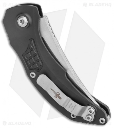 Marfiione Custom Knives Microtech Bastinelli Custom Prototype Chopper Auto Knife (3.25" Satin/Stonewash) 5 Marfiione Custom Knives Microtech Bastinelli Custom Prototype Chopper Auto Knife (3.25" Satin/Stonewash) - Image 3