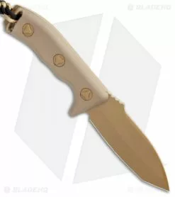 Microtech Currahee Tanto Knife Fixed Blade (4.5" Tan Plain) 103-1TA -Avokelavavat Sales Store Microtech Currahee Tanto Tan Plain 103 1TA BHQ 15469 jr spine