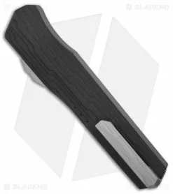 Microtech Cypher S/E OTF Automatic Knife Black (4" Stonewash) 241-10 -Avokelavavat Sales Store Microtech Cypher SE black sw BHQ 75011 er side