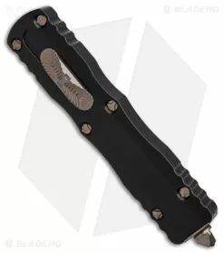 Microtech Dirac Dagger D/E OTF Automatic Knife Black (2.88" Bronze) -Avokelavavat Sales Store Microtech Dirac Dagger OTF AK Black 2in Bronze BHQ 178403 td spine