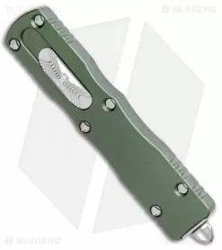 Microtech Dirac Dagger OTF Automatic Knife OD Green (2.88" Stonewash Full Serr) -Avokelavavat Sales Store Microtech Dirac Dagger OTF Auto OD Green SW Full Serr BHQ 111330 jr spine