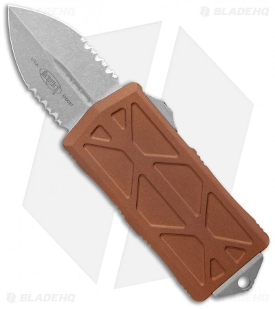Microtech Exocet Dagger CA Legal OTF Automatic Knife Tan (1.9" Apocalyptic Serr) 3 Microtech Exocet Dagger CA Legal OTF Automatic Knife Tan (1.9" Apocalyptic Serr)