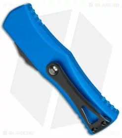 Microtech Hera D/E Auto Knife Blue Aluminum (3" Black Serr) -Avokelavavat Sales Store Microtech Hera DE Auto Dagger Blue Aluminum Black Serr BHQ 165586 jr side