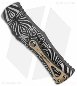 Microtech Hera Source OTF Automatic Knife Dagger Black/Gold (3" Black) 702-1TSOS -Avokelavavat Sales Store Microtech Hera OTF Auto Dagger Black Gold Dagger 702 1TSOS BHQ 140256 jr side