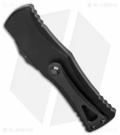 Microtech Marfione Custom Hera D/E OTF Automatic Knife (3" Black DLC Mirror) -Avokelavavat Sales Store Microtech Hera OTF Automatic Knife Double Edge 3 Black Mirror BHQ 134542 LS Side