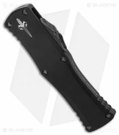 Microtech Marfione Custom Hera D/E OTF Automatic Knife (3" Black DLC Mirror) -Avokelavavat Sales Store Microtech Hera OTF Automatic Knife Double Edge 3 Black Mirror BHQ 134542 LS Spine