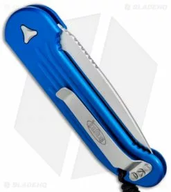Microtech LUDT Automatic Knife Blue (3.4" Satin) 135-4BL -Avokelavavat Sales Store Microtech LUDT Auto Blue Satin 135 4BL BHQ 72399 jr side