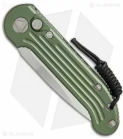 Microtech LUDT Automatic Knife OD Green (3.4" Satin Serr) 135-5OD -Avokelavavat Sales Store Microtech LUDT OD green satin serr 135 5OD BHQ 51951 er spine