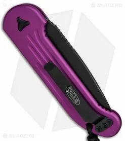Microtech LUDT Automatic Knife Violet (3.4" Black Serr) 135-2VI -Avokelavavat Sales Store Microtech LUDT Violet Black Serr 135 2VI BHQ 68510 jr side