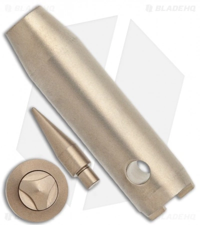 Marfione Custom Knives Microtech Marfione Custom Apis Distressed Dark Brown Water Buffalo Bronze Ti 6 Marfione Custom Knives Microtech Marfione Custom Apis Distressed Dark Brown Water Buffalo Bronze Ti - Image 4