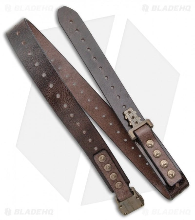 Marfione Custom Knives Microtech Marfione Custom Apis Distressed Dark Brown Water Buffalo Bronze Ti 5 Marfione Custom Knives Microtech Marfione Custom Apis Distressed Dark Brown Water Buffalo Bronze Ti - Image 3