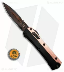 Microtech Marfione Custom Glykon OTF Auto Knife Black (3.75" Tiger Mai Damascus) -Avokelavavat Sales Store Microtech Marfione Custom Glykon OTF AK Black ein Tiger Mai Damascus BHQ 180604 td size