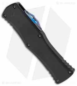 Marfione Custom Knives Marfione Custom Hera D/E OTF Auto Knife Black (3" Reptilian Pattern Dam) -Avokelavavat Sales Store Microtech Marfione Custom Hera DE OTF Auto Black Reptilian Pattern Damascus BHQ 146641 jr spine