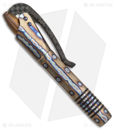 Microtech Marfione Custom Siphon II Flamed Titanium W/ LS Carbon Fiber 4 Microtech Marfione Custom Siphon II Flamed Titanium W/ LS Carbon Fiber - Image 2