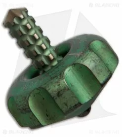 Marfione Custom Knives Marfione Custom Spin Top & Spin Plate - Antique Green Titanium