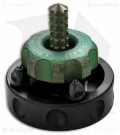 Marfione Custom Knives Marfione Custom Spin Top & Spin Plate - Antique Green Titanium -Avokelavavat Sales Store Microtech Marfione Spin Top Plate Titanium Antique Green BHQ 49007 jr plate 1