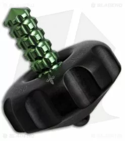 Marfione Custom Knives Spin Top & Spin Plate - DLC/Green Titanium